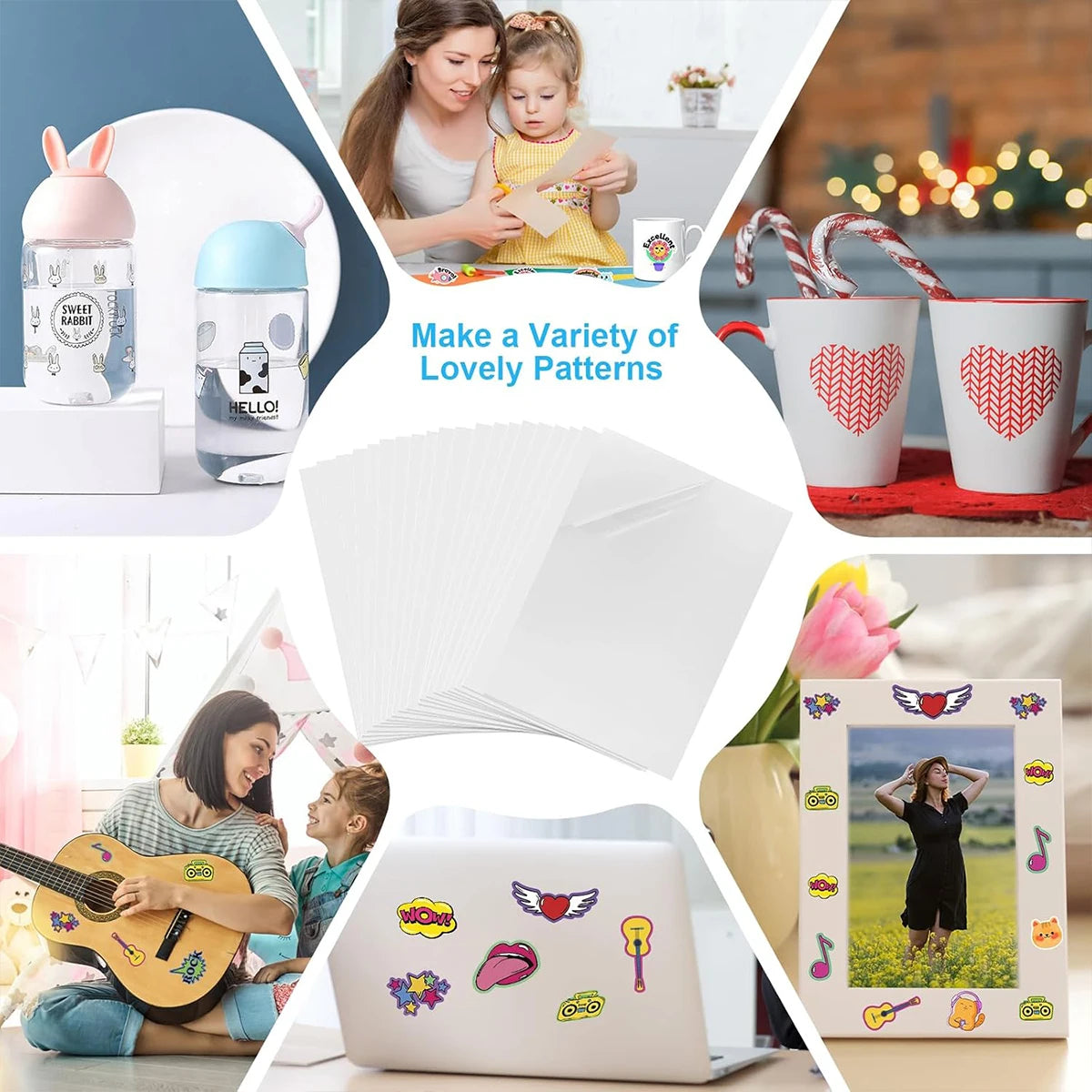 A4 Office Products Self-Adhesive Photo Paper,Glossy Photo Paper, 8.27x11.69inch, 200 GSM, Inkjet for Photos, Labels Qme