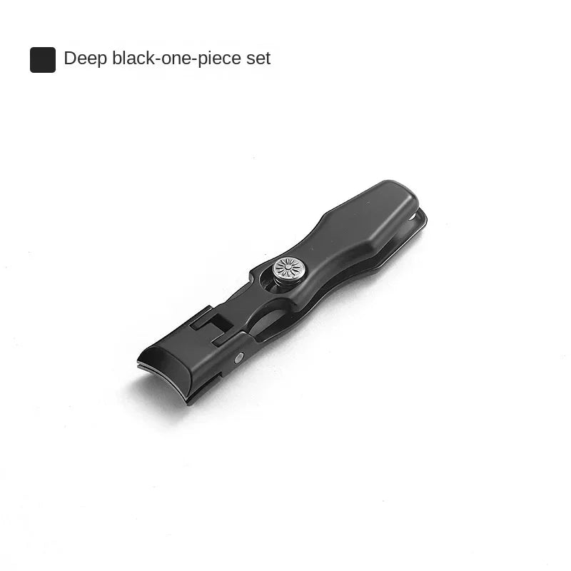 Portable Nail Clippers Ultra Sharp Fingernail Stainless Steel Toenail Qme black
