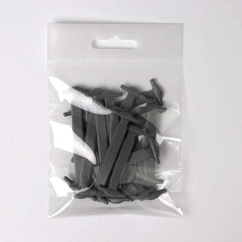 Lazy Shoelace Silicone Quick Lace Elastic Women Men No Tie Kids Adult Qme GRAY China Mainland