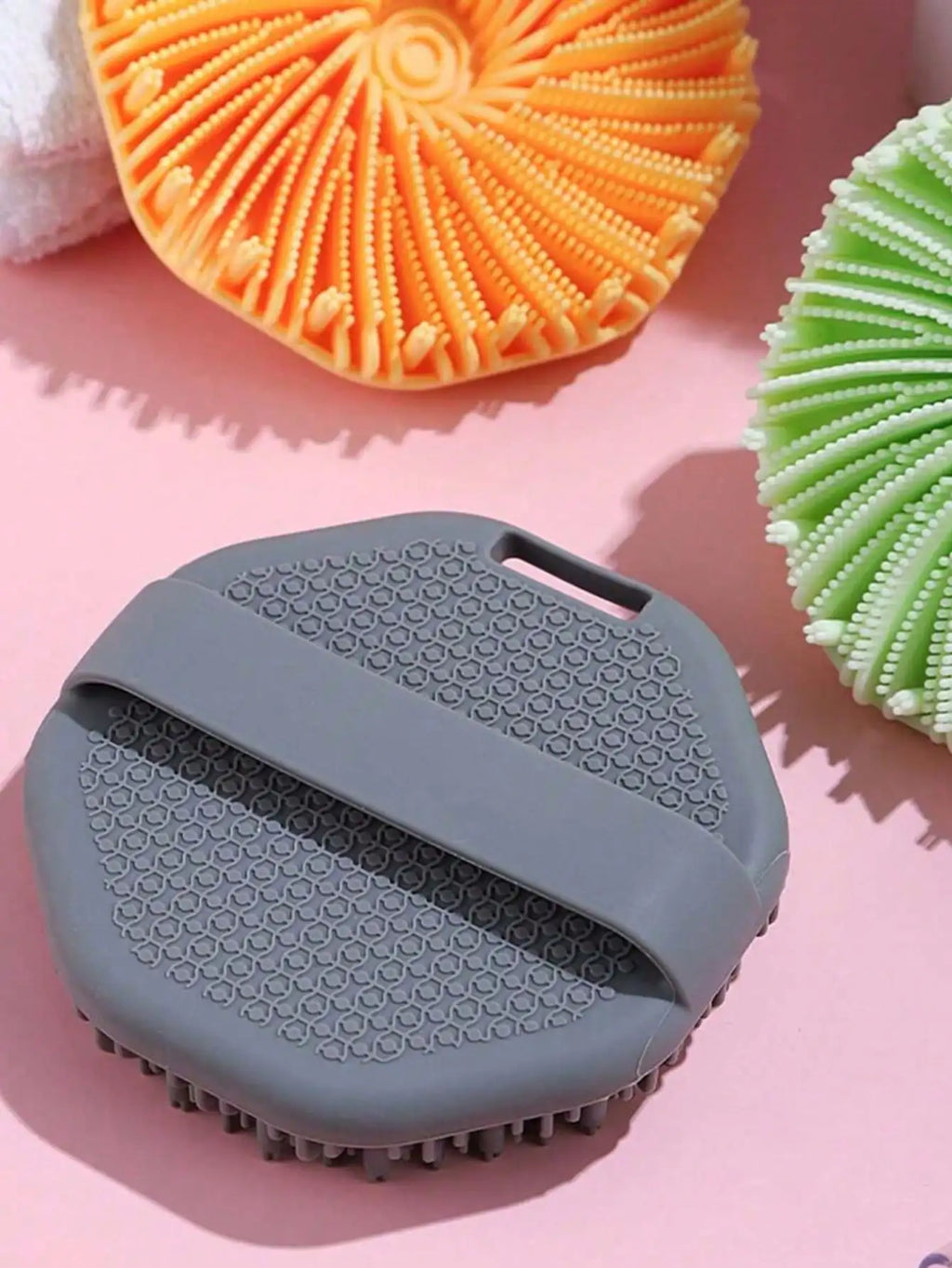 Silicone Bath Brush Body Exfoliating Scrubber Multipurpose Shower Qme