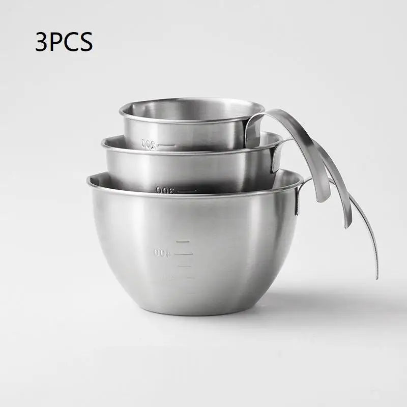 1 2 3 Stainless Steel Mixing Bowl Scale Handle Filter Multi Qme 3PCS