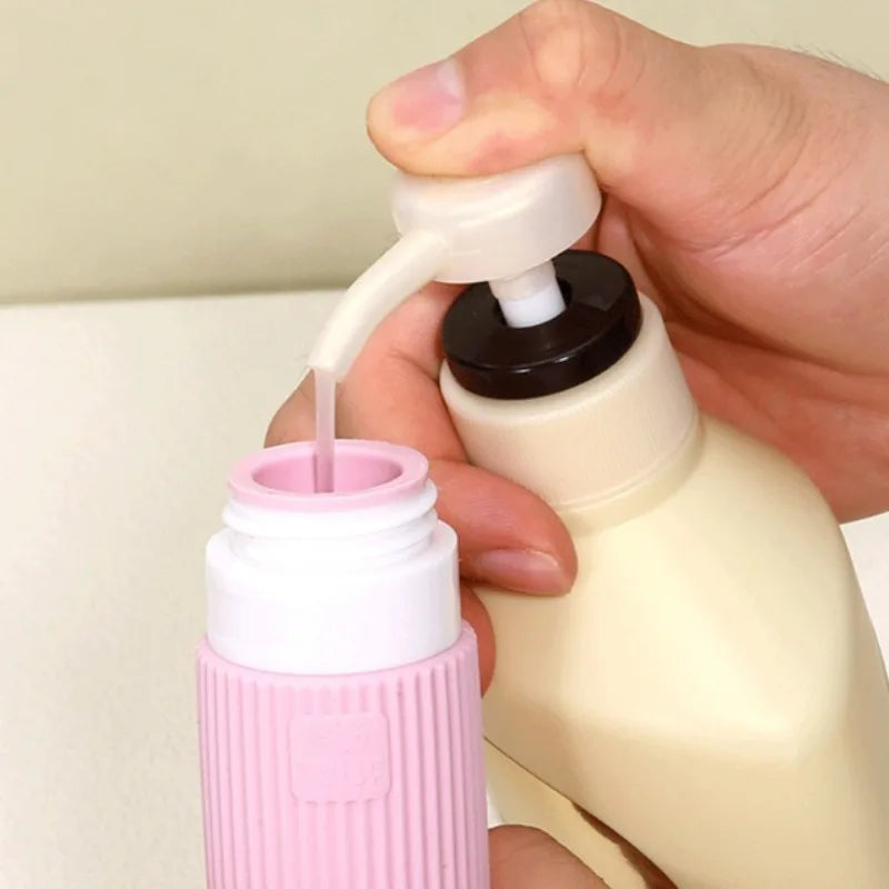 Portable Silicone Travel Dispenser Bottles Leakproof Refillable Qme