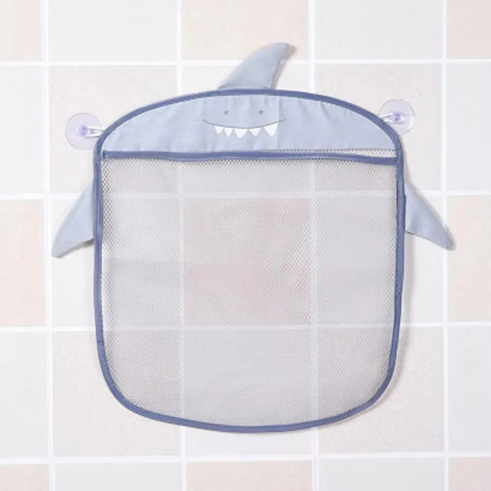 Cartoon Hanging Bag Colorful Mesh Storage Hanging Basket Kitchen Bathroom Miscellaneous Organizer Hanging Bag Qme 1pc Gray
