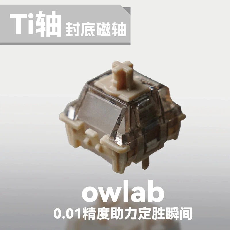 Owlab Ti HE Keyboard Megnetic Switch 0.01mm Precision Hall Effect Switch 40/50g For Wooting60 Made68 MAD60 ATK Gaming Keyboard Qme