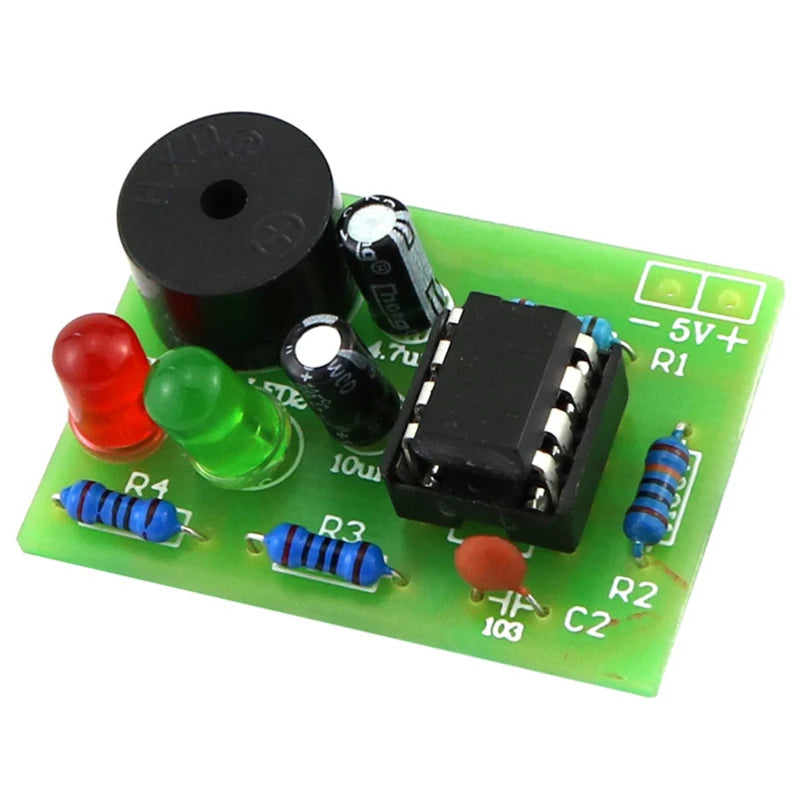 NE555 DIY Kit LED Flasher & Signal Generator Circuit With PCB For Electronics Education & Solder Practice. Qme