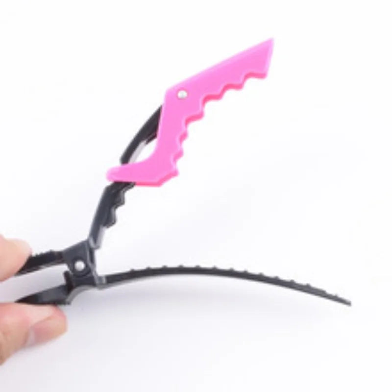 Professional Alligator Hair Clips Salon Hair Sectioning Clamps Non-slip Teeth Design Plastic Barber Hairdressing Styling Clips Qme