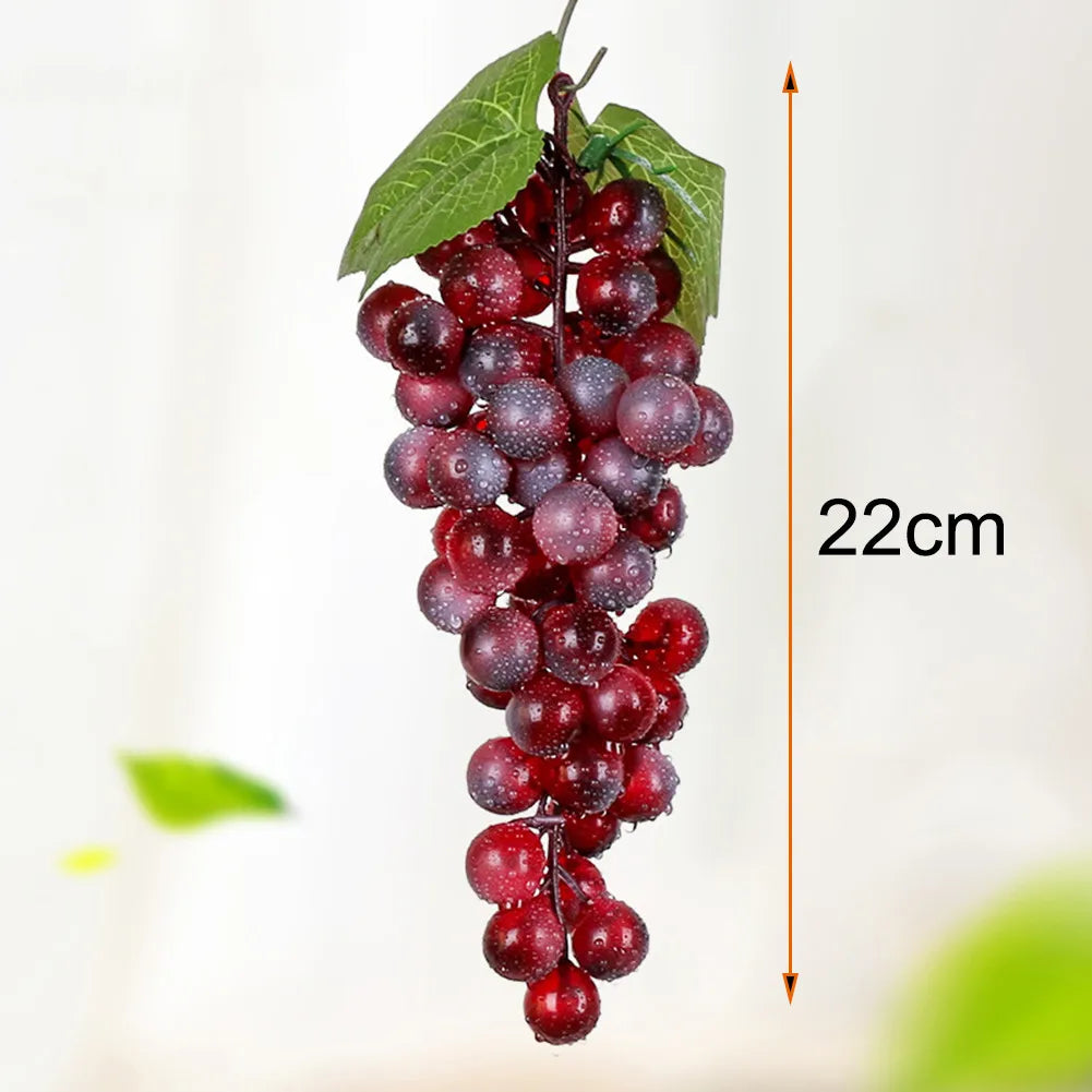 Artificial Grapes Cluster Matte Finish Fake Grapes Bunch 18pc Artificial Decorative Grape Ornaments Grape Wine Fruit Party Decor Qme 60 red grapes