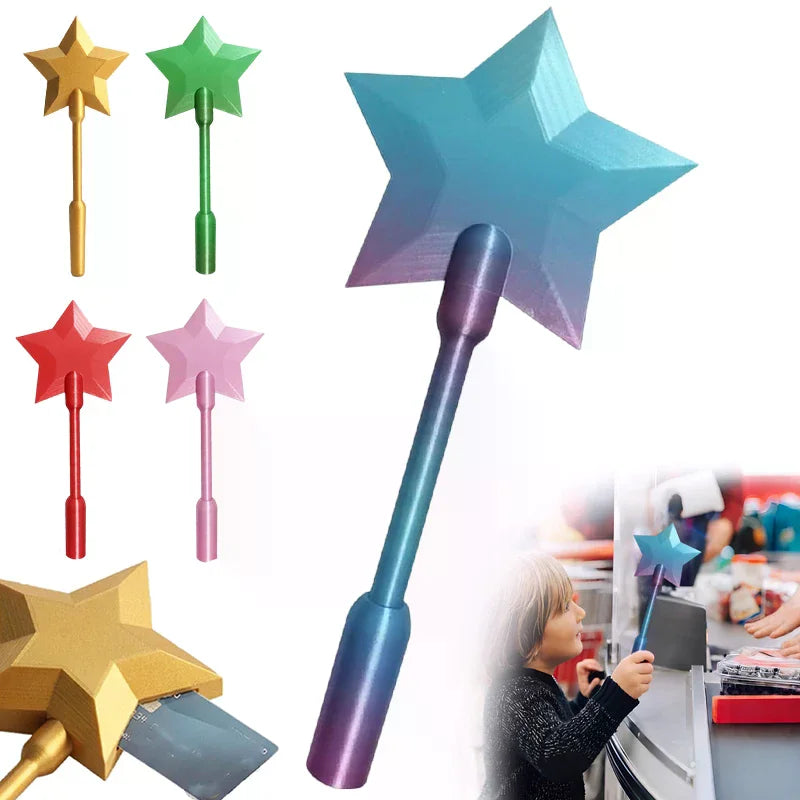 3D Printed Wand Tap To Pay, Star Contactless Credit Card Holder, NFC Payment , Tap-to-Pay Credit Card Qme
