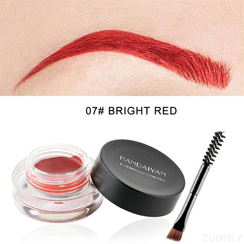 Matte Golded Eyebrow Enhancer Dye Gel Tint Set Waterproof Colour Quick Dry Dyeing Brow Tattoo Tinted Cream Brow Makeup Cosmetic Qme 07
