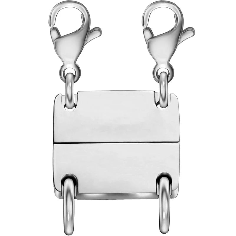 Layered Necklace Clasp 18K Gold and Silver Color Necklace Separator for Layering Multiple Necklace Clasps and Closures for Women Qme 1