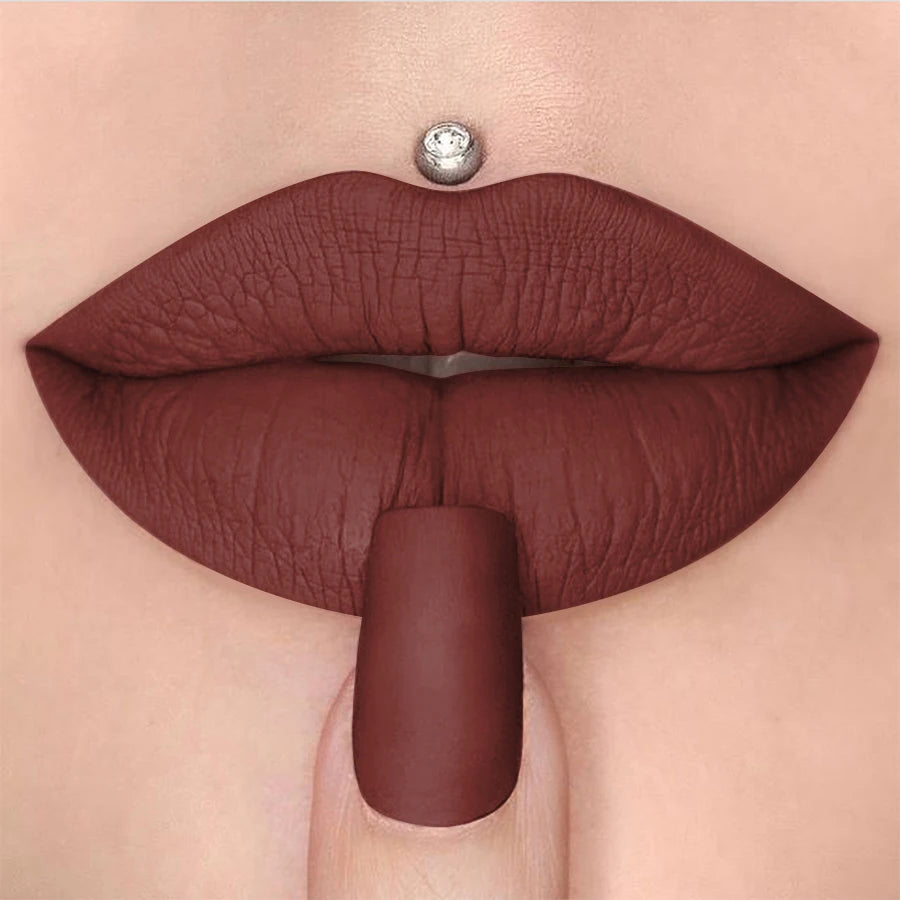 15 Colors Nude Velet Matte Lipstick Pen Waterproof Long Lasting Red Qme 09