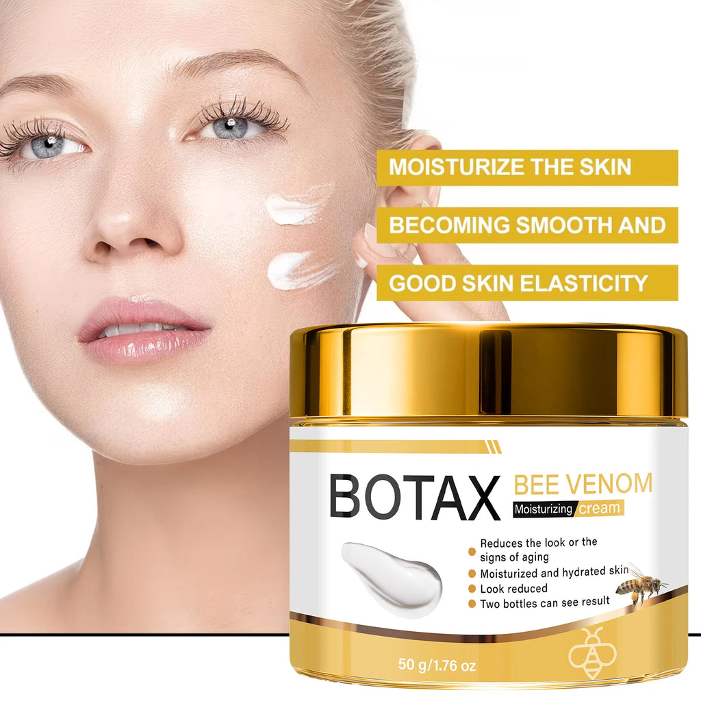 BOTAX Bee Venom Moisturizing Cream, Firming & Anti-Aging with Retinol, Hyaluronic Acid & Collagen for Hydrated Skin Qme