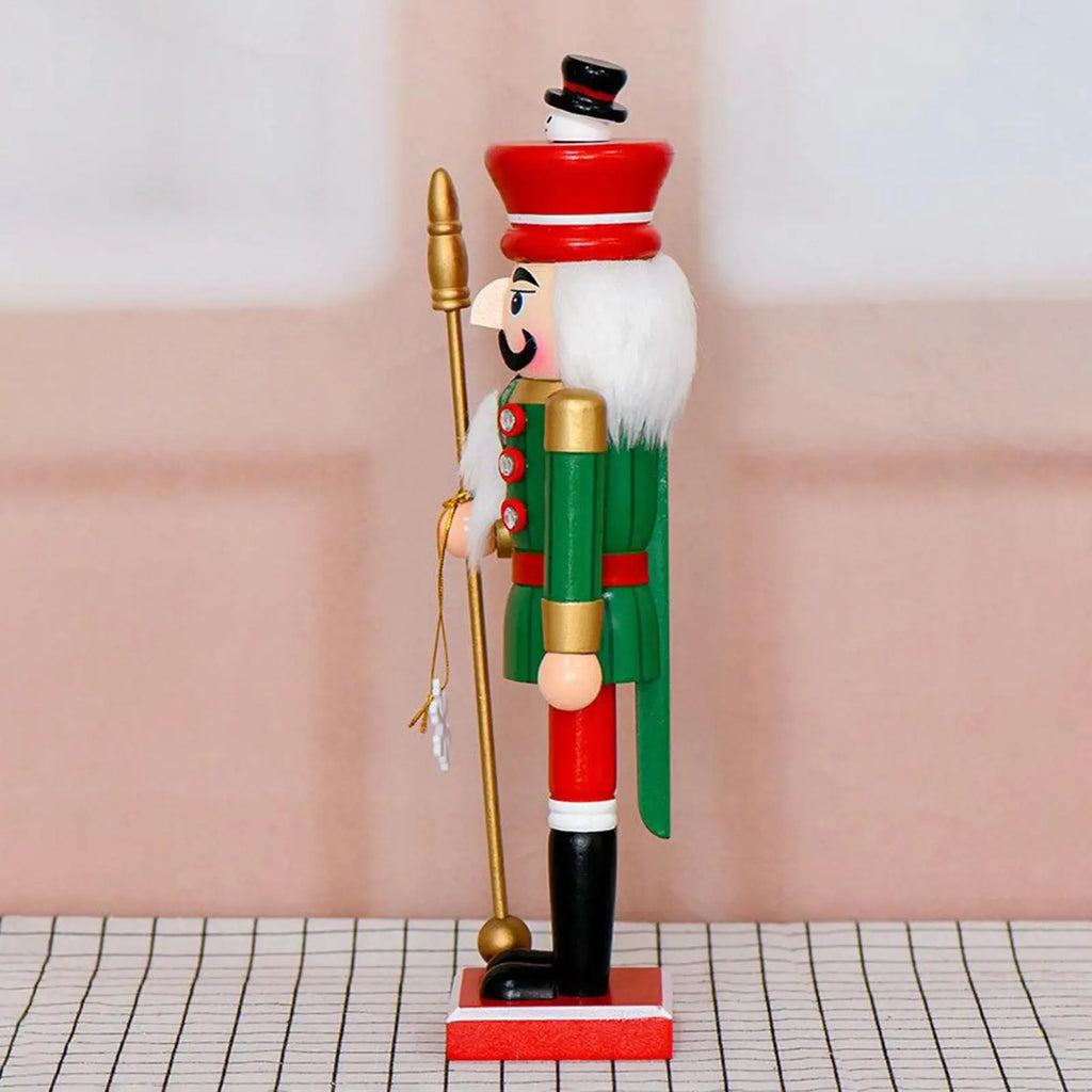 Christmas Nutcracker Desktop Soldier Figures Wooden Traditional Qme