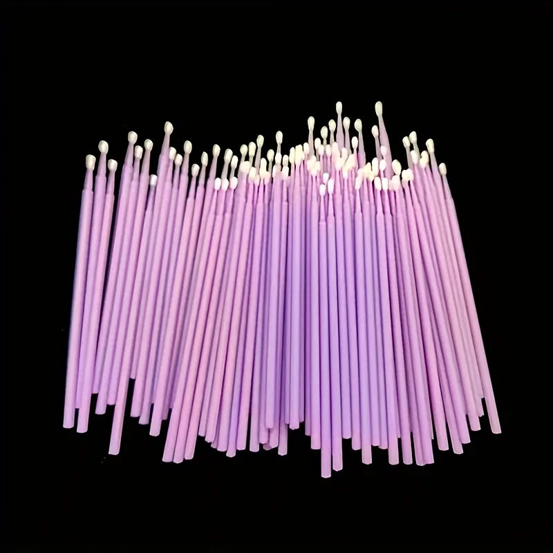 100pcs Approximately Disposable Micro Brushes - Precision Fine Tip Paint Applicator with Soft Bristles for Single Use, Qme