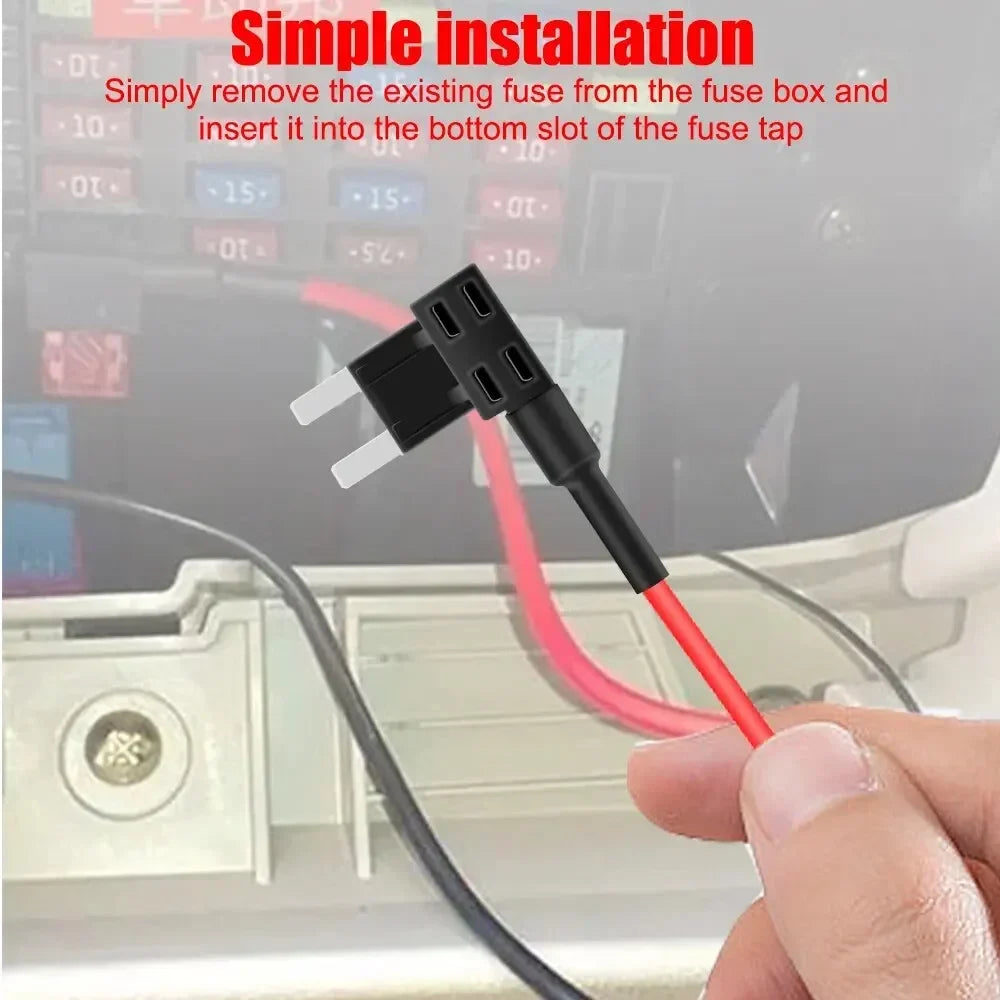 5 Pcs Add-a-Circuit Adapter APM Tap Mini Blade Micro 12V Car Fuse Box Holder Auto Motri Insurance ATM Adapter Qme