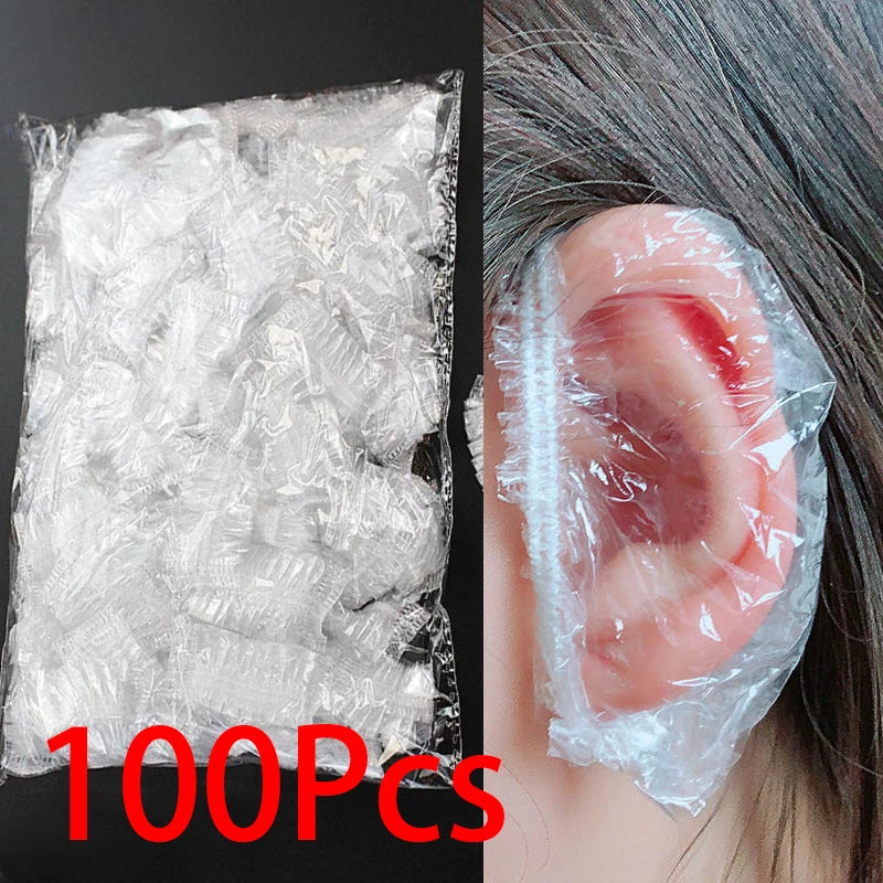 Disposable Hair Dye Earmuff Waterproof Ear Cover Baking Oil Wash Qme