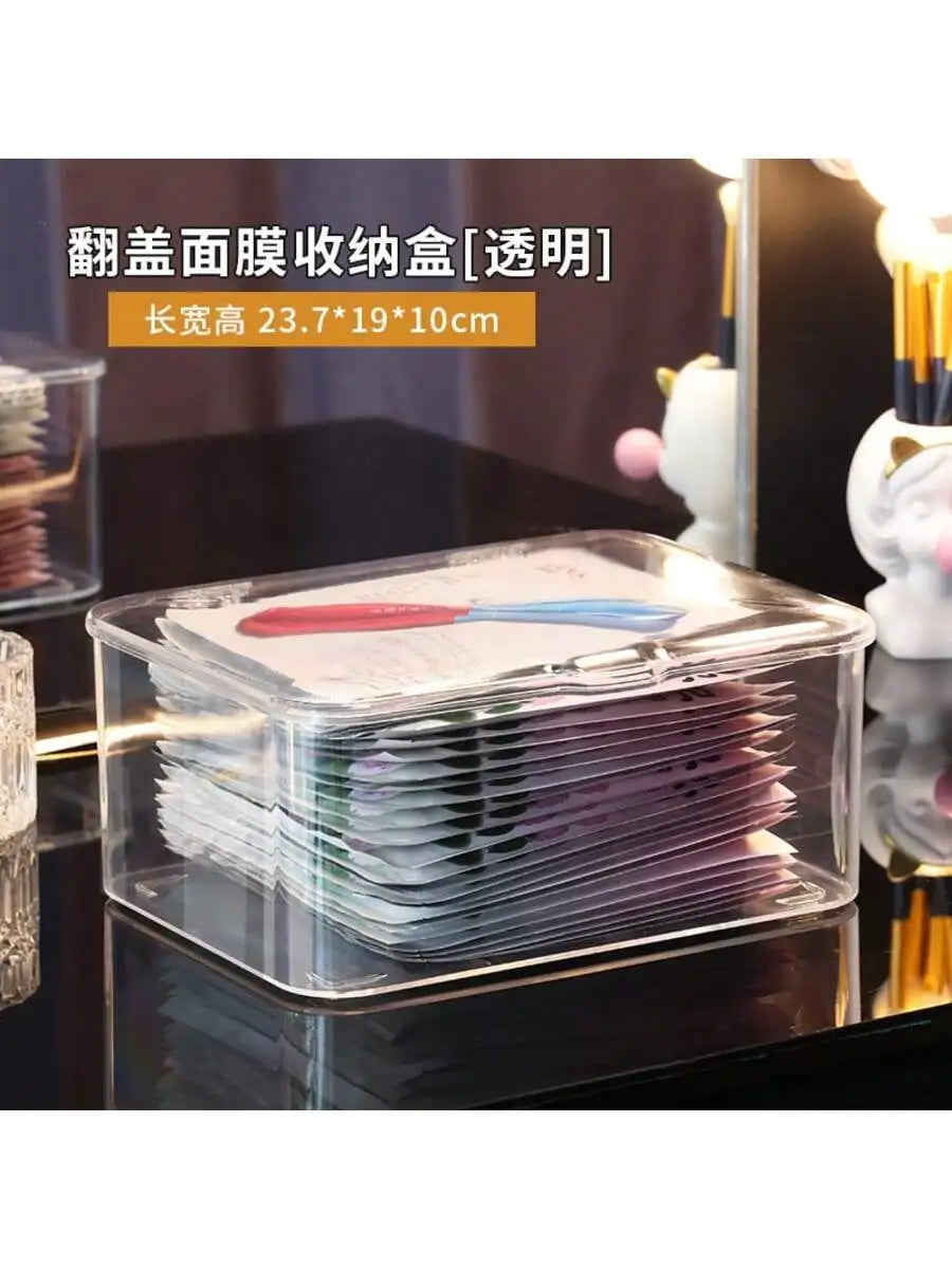 Jewelry Storage Box Flip-top Transparent Dust-proof Suitable Hair Qme white