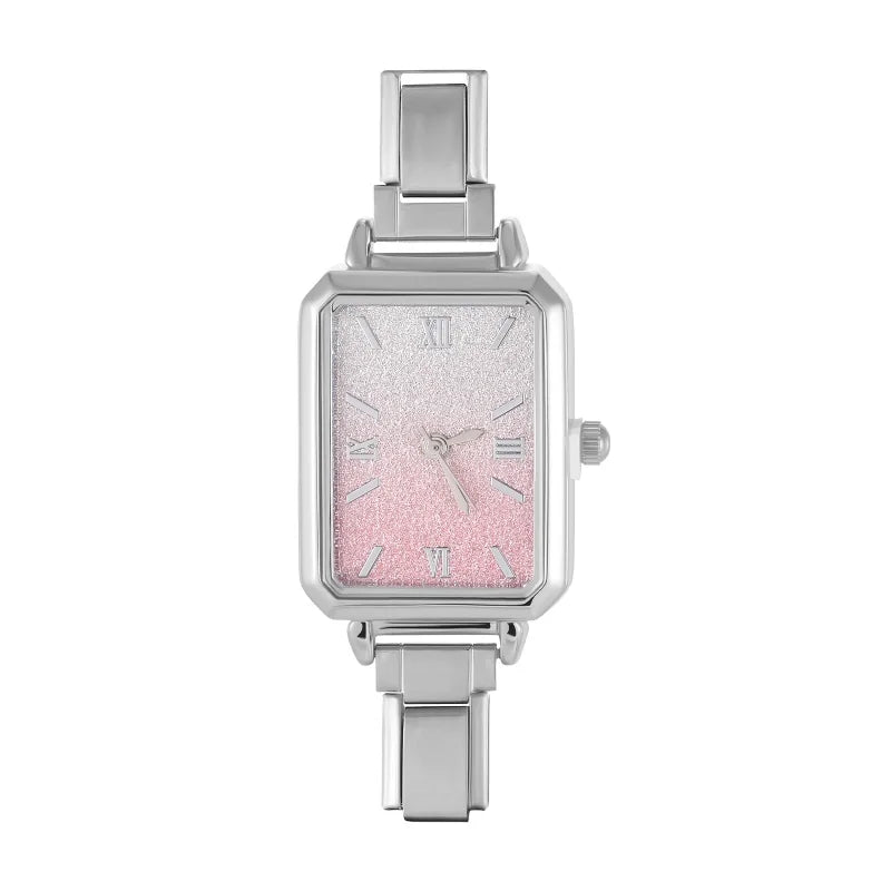 New2026 Y2K Funny Crab and Square Shape High Quality Stainless Steel Watch DIY 9MM Charm Women Men's Bracelet Watch Head Jewelry Qme Style 17