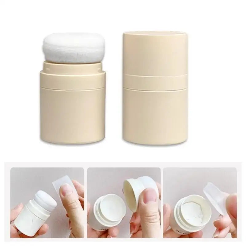 Mini Empty Refillable Loose Powder Box Puff Case Blusher Finishing Qme