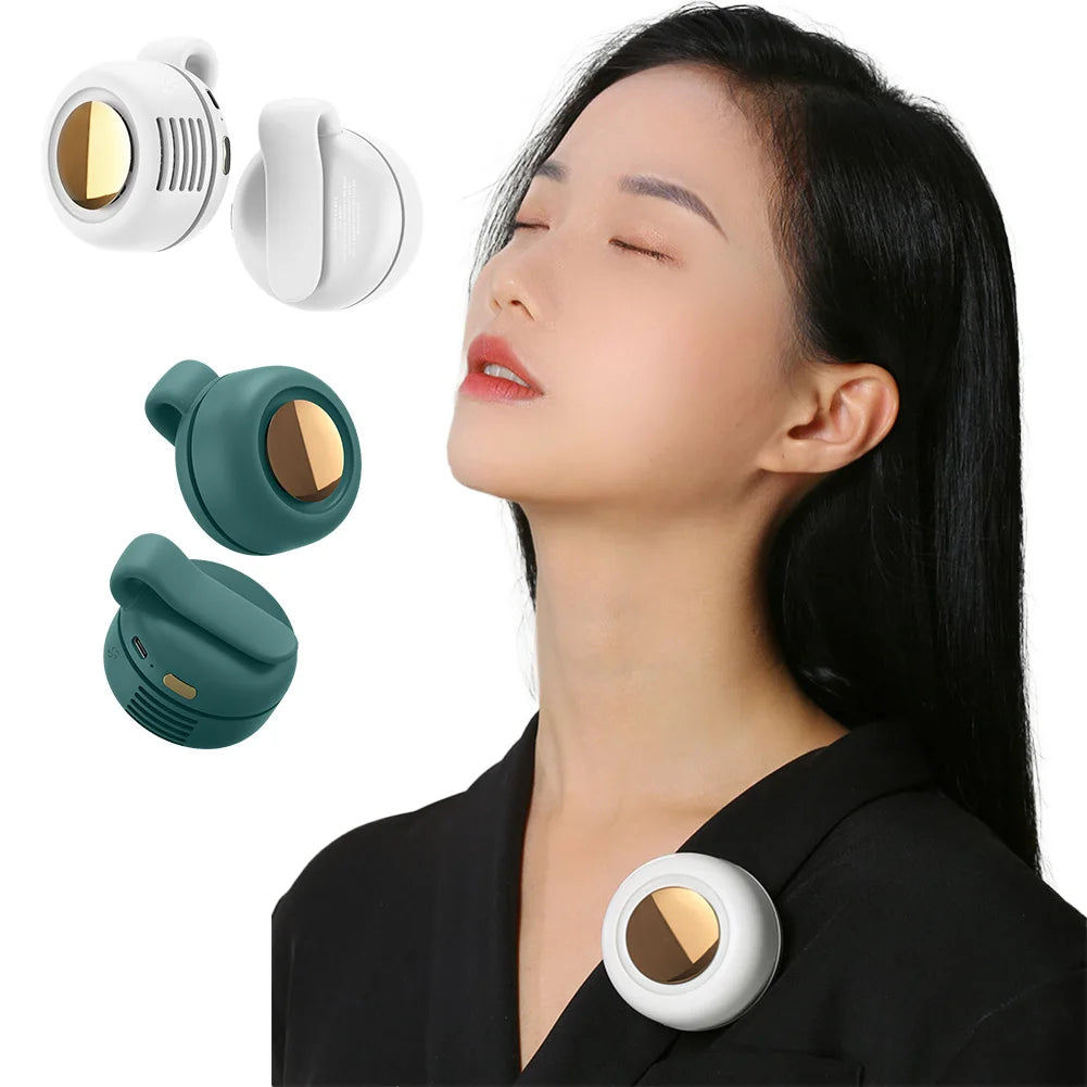 Mini Waist Fan with 3 Speeds Portable Fan Rechargeable Battery Personal Body Fan for Outdoor Work Hiking Travel Qme