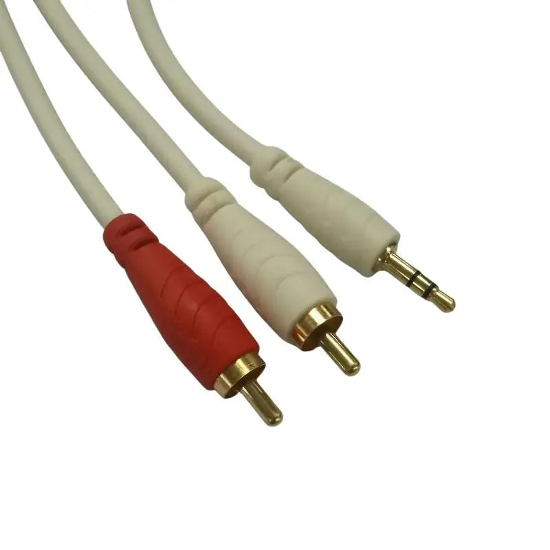 2 RCA Male Audio Cable Gold Plated Wide Compatibility Car Stereo Home Qme