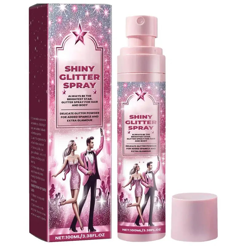 Shiny Body Glitter Spray Hair Clothes Highlighter Powder Gloss Qme
