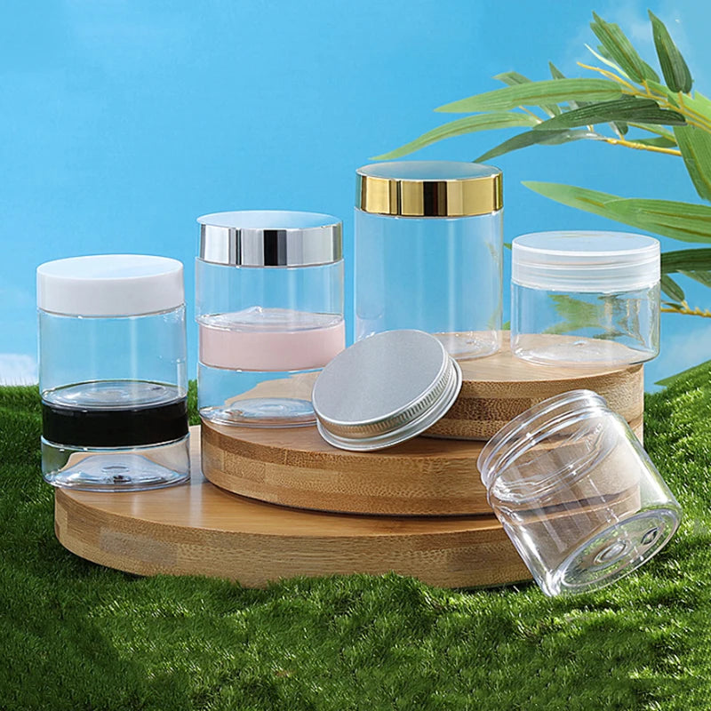 Refillable Transparent Plastic Travel Jars Empty Containers Facial Qme