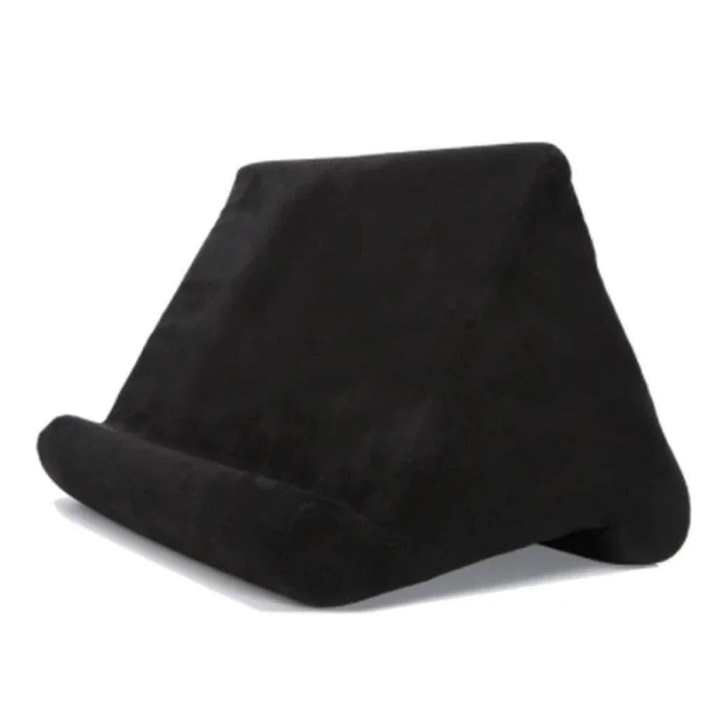 Sponge Pillow Tablet Stand Holder Pillow Pad Ultra Multi-Angle Soft Tablet Stand for Samsung Xiaomi Tablet Holder Reading Stand Qme Black