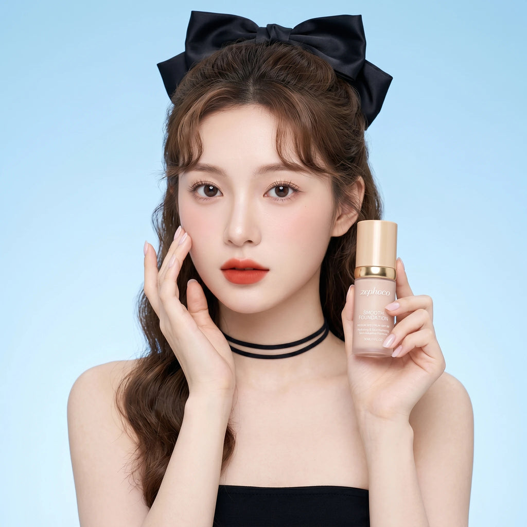 zephoco Color Changing Foundation Sunscreen Spf 50 Anti Aging Lasting Moisturizier Clearing Makeup Base Full Coverage Foundation Qme