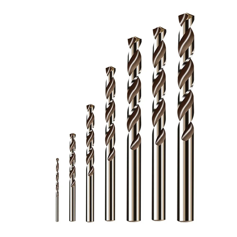 5pcs M35 Cobalt Drill Bit Set 1mm 1.5mm 2mm 2.5mm 3mm 3.5mm 4mm Drill Bits For Stainless Steel Hard Metal Wood Hole Cutter Qme