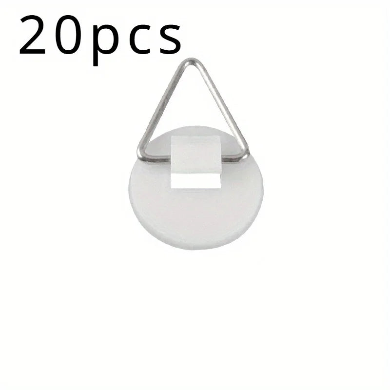 Non Drilling Adhesive Wall Hanging, Elegant Design, Multi-Purpose Home Decoration and Office, Invisible Adhesive Hook Qme Round 20pcs