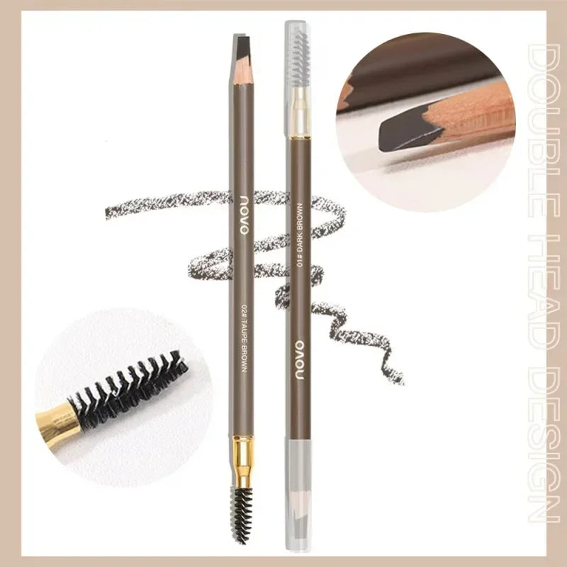 Eyebrow Pencil High Quality Pull Eyebrow Pencil Waterproof Hard Core Flat Head Pencil White Black Leather Makeup Pen Enhancers Qme