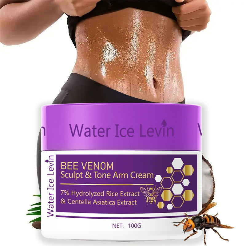 Bee Venom Body Massage Cream with Ginger, Aloe Vera and Coffee Extracts for Firming, Lifting and Improving Skin, a Moisturizing Formula Suitable for All Skin Types Qme