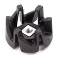 3 Pc Plastic Shaft Blade Foot Seat Blender Parts For HR2003 HR2004 HR2006 HR2024 HR2027 Qme Black NONE