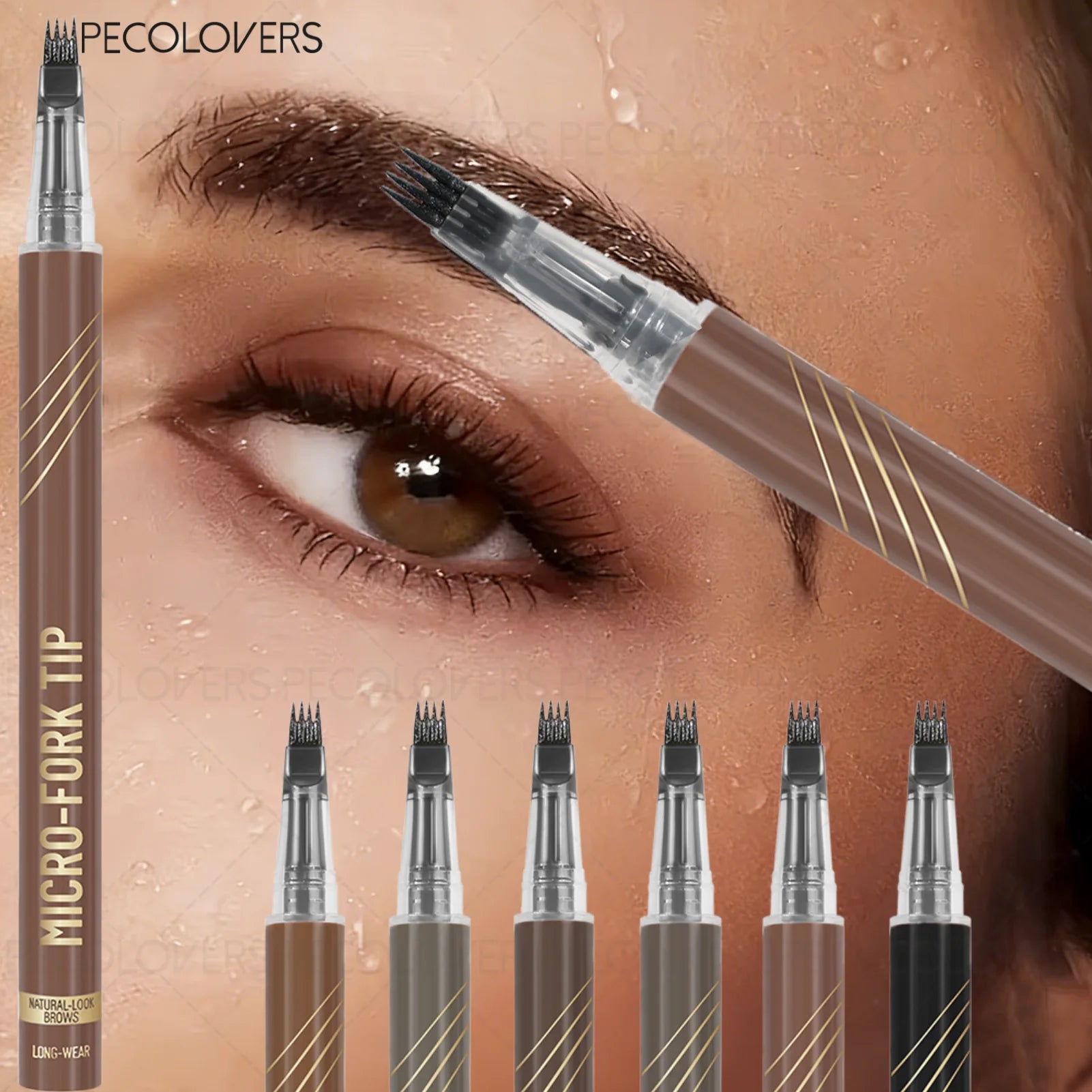 Liquid Eyebrow Pencil Natural Simulation 3D Look Long-lasting Qme