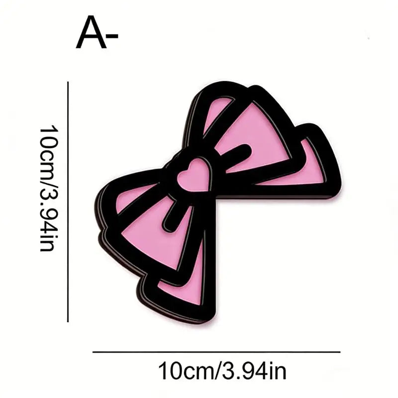 1/2Pcs Bowknot PC Accessories Kawaii 2D Bow Monitor Decor Cute Desktop Decoration For Gaming Setup Screen Home Office Qme A1