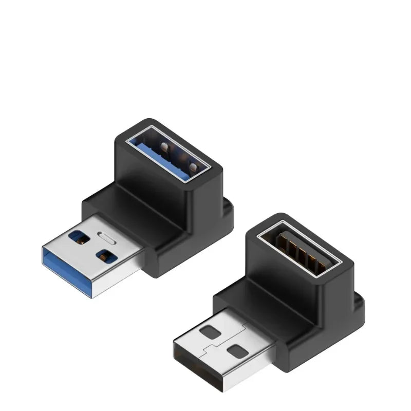 10pcs 90 Degree USB 3.0 Male to Female Right Angle Extension Adapter USB Upward Elbow Adapter 10Gbps For Laptop PC Connector Qme
