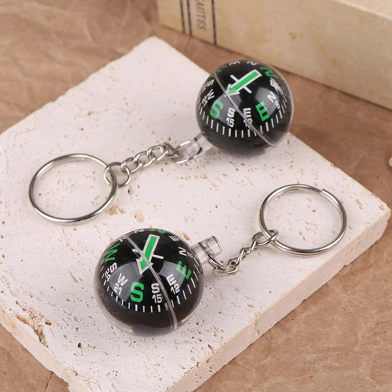 Portable Lightweight Emergency Compass Outdoor Survival Keychain Ball Qme