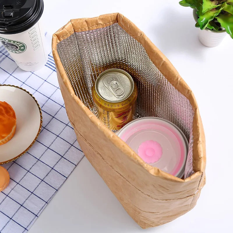 Foldable Reusable Leakproof Food Container Large Capacity Lunch Bag Qme