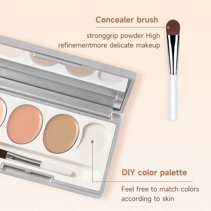 1 Concealer Palette Long-lasting Waterproof Coverage Dark Circles Qme