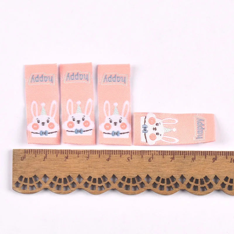 50Pcs Cute Cartoon Animal Embroidery Cloth Labels For Children DIY Garment Crafts Supplies Sewing Accessories Washable Care Tags Qme