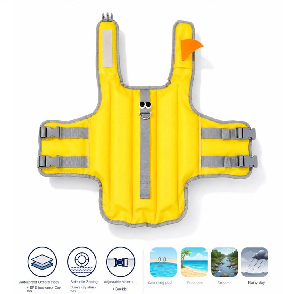 Dog Swim Vest Waterproof Breathable Clothes Dog Swimming Vest Floating Jacket for Puppy Small Medium Pet Pool Outdoor Lake River Qme