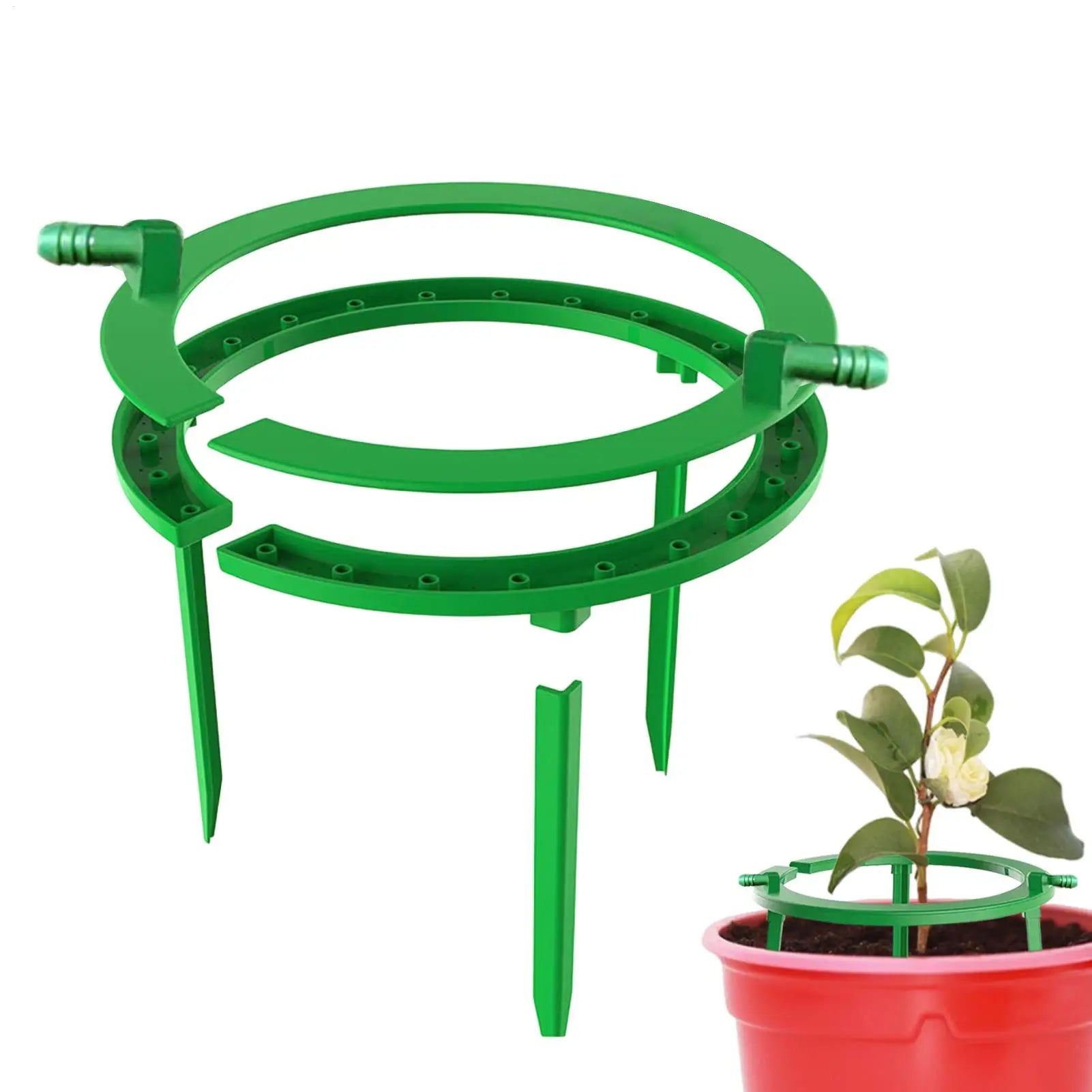 Tree Watering Ring Irrigation Halo Plant Hydration Emitters for Outdoor Lawn Garden Balcony Patio Courtyard Indoor Corridor Qme