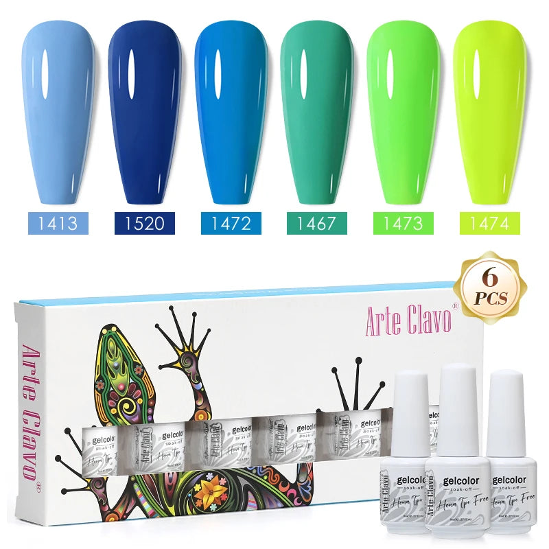 Arte Clavo Colourful Box Nail Gel Polish Semi Permanent UV Led Qme
