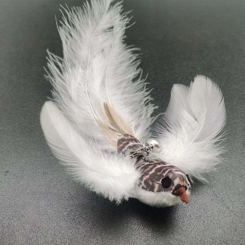 Funny Bird Feather Cat Wand With Bell Accessories Interactive Toys For Cats Kitten Hunting Teaser Exercise Pet Products Qme
