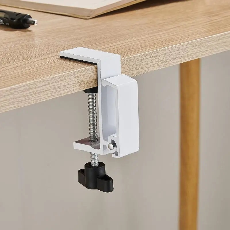 Multi-functional Table Edge Double Hook Punch-free Hanging Bag Hook Adjustable Desk Hanger Backpack Storage Hanging Hooks Holder Qme White 2 Foldable