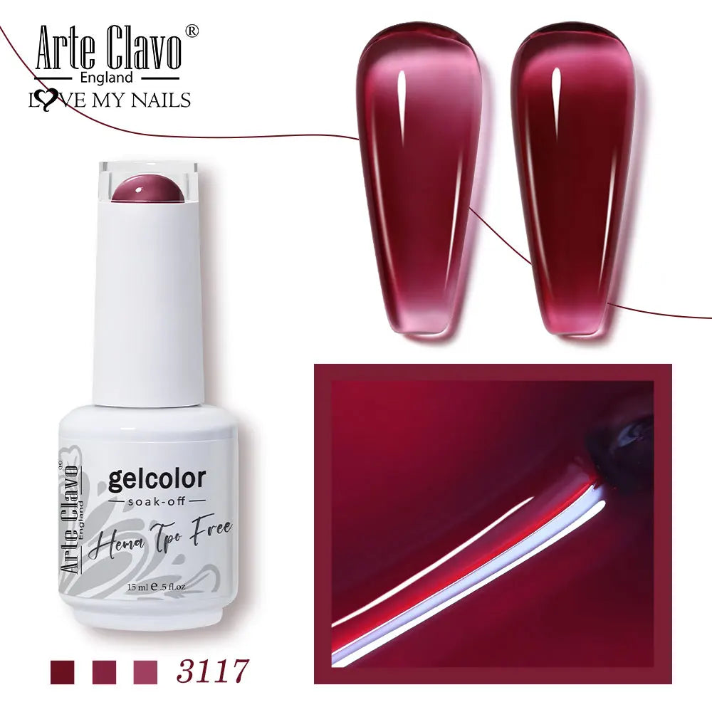 Arte Clavo Jelly Series Semi-transparent Light Pink Peach Gel Nail Qme
