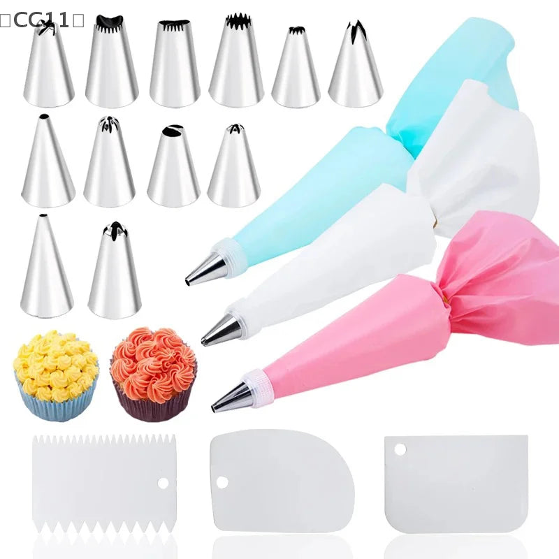 CC11Stainless Steel Piping Nozzle Kitchen Cake Icing Cream Decor Tool Qme