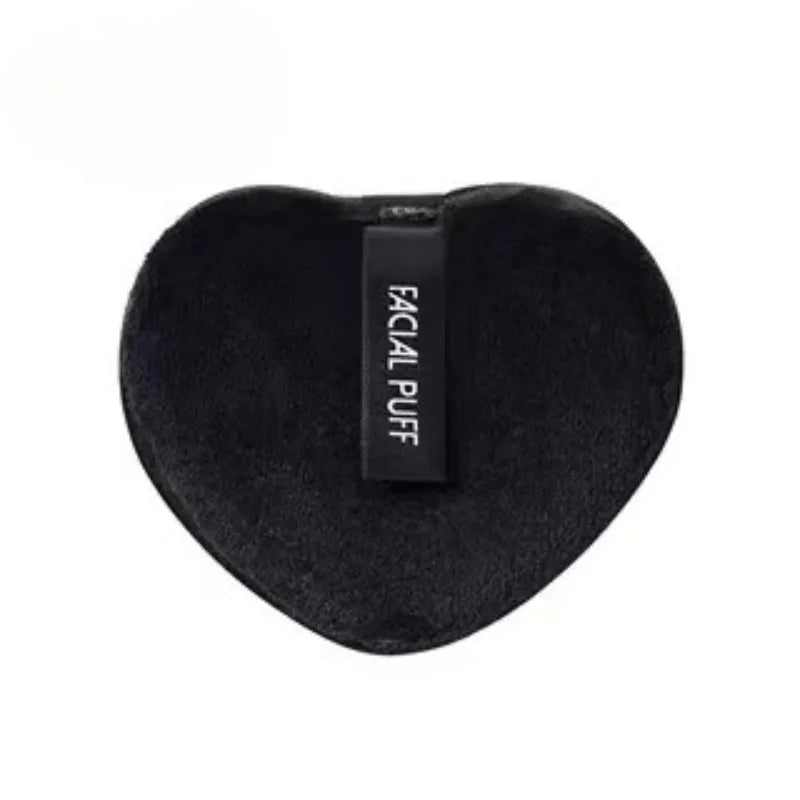 Heart-shaped Makeup Remover Pad Cleaning Tool Face Washing Travel Qme black