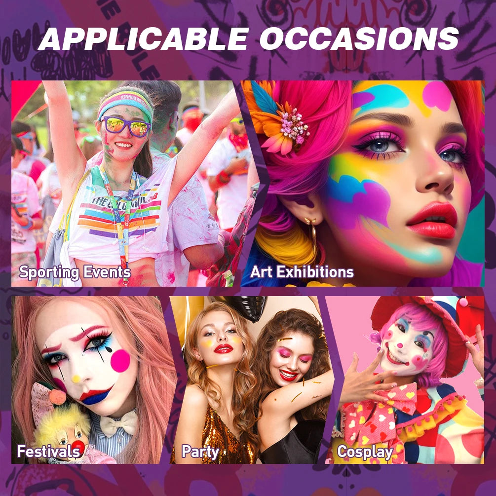 QIBEST Body Paint Stick Blendable Long-Lasting Colourful Eye Face Painting Sticks Pen Makeup Eyeliner Eyeshadow Cosmetics Qme